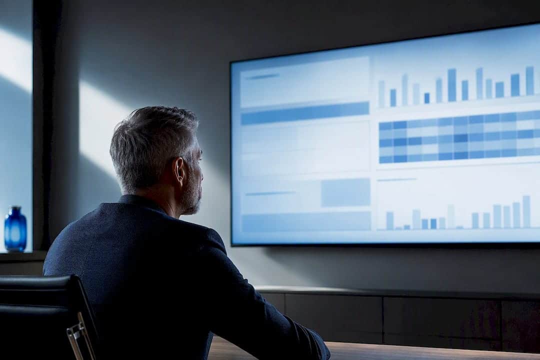 Leader reviewing anonymized team alignment signals